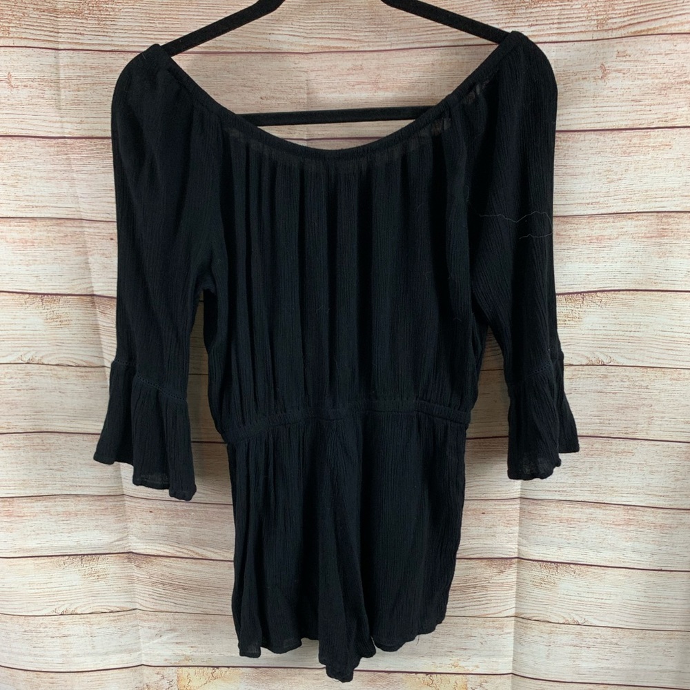 Mudd Black Jumper Gathered Waist - Picture 3 of 6